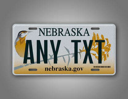 Custom Text 2011-2016 Nebraska State License Plate