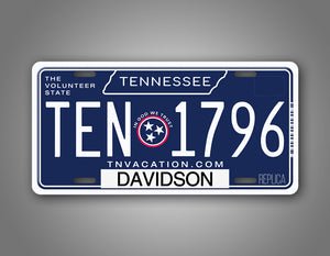 Custom Text New Tennessee Blue State License Plate