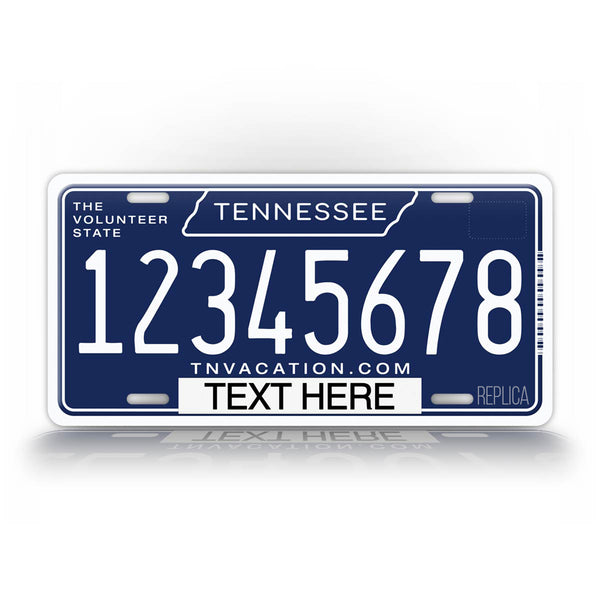 Custom Text New Tennessee Blue State License Plate – SignsAndTagsOnline