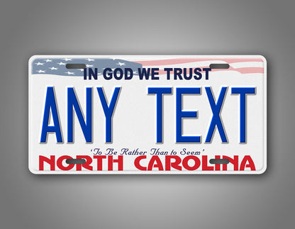 Personalized North Carolina In God We Trust Custom License Plate