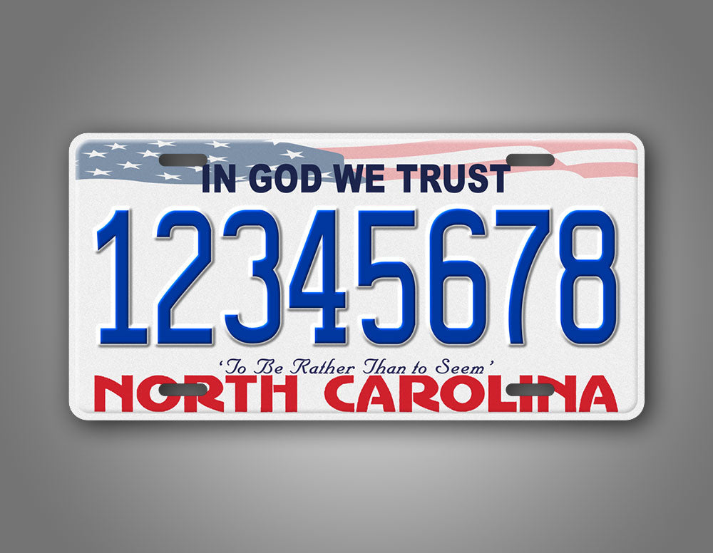 Personalized North Carolina In God We Trust Custom License Plate