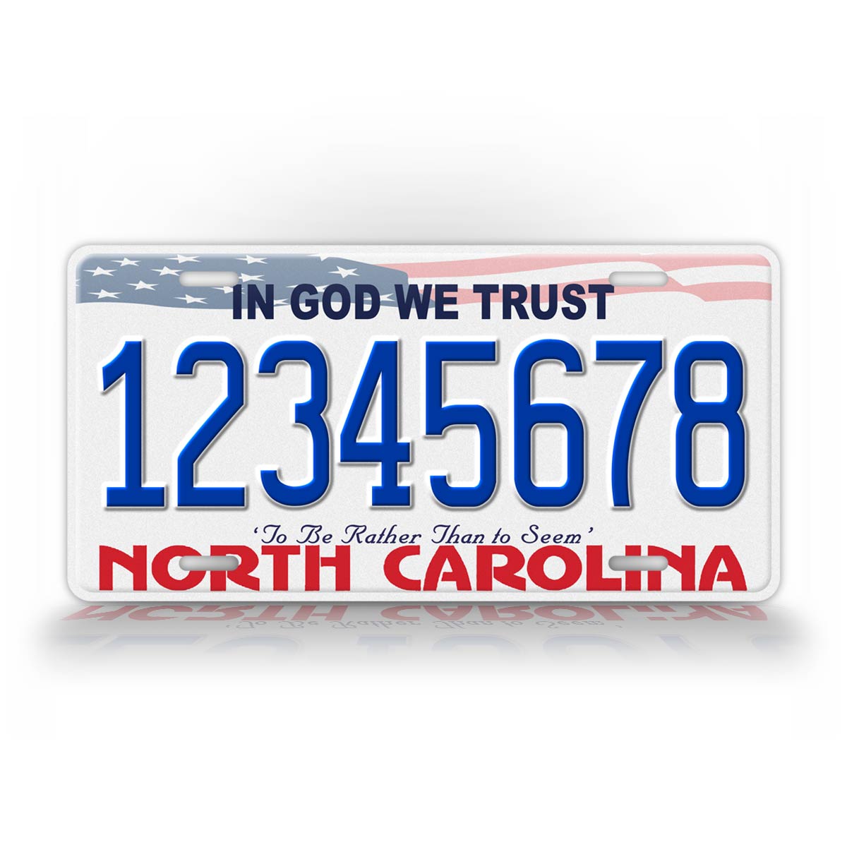 Personalized North Carolina In God We Trust License Plate