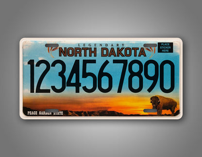 Custom North Dakota State License Plate