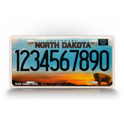 Custom North Dakota State License Plate