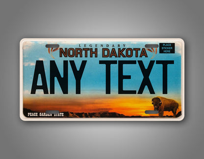Custom North Dakota State License Plate