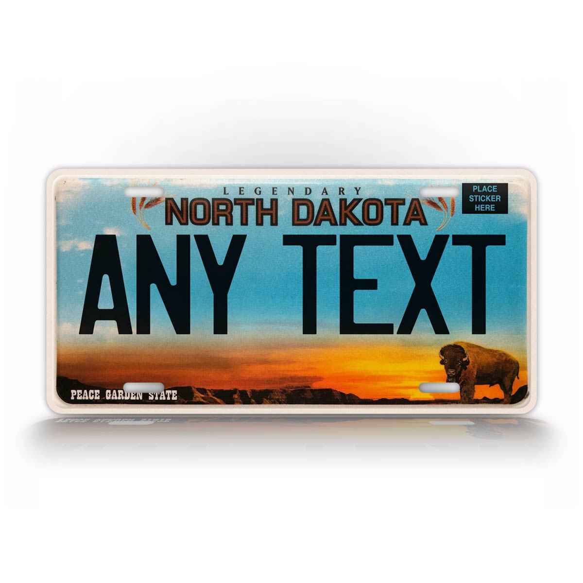 Custom North Dakota State License Plate