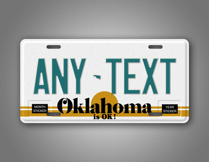 Personalized 1983-1988 Oklahoma State Custom License Plate