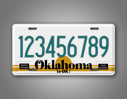 Personalized 1983-1988 Oklahoma State Custom License Plate