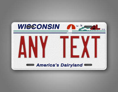 Personalized 1987-2000 Wisconsin State Custom License Plate