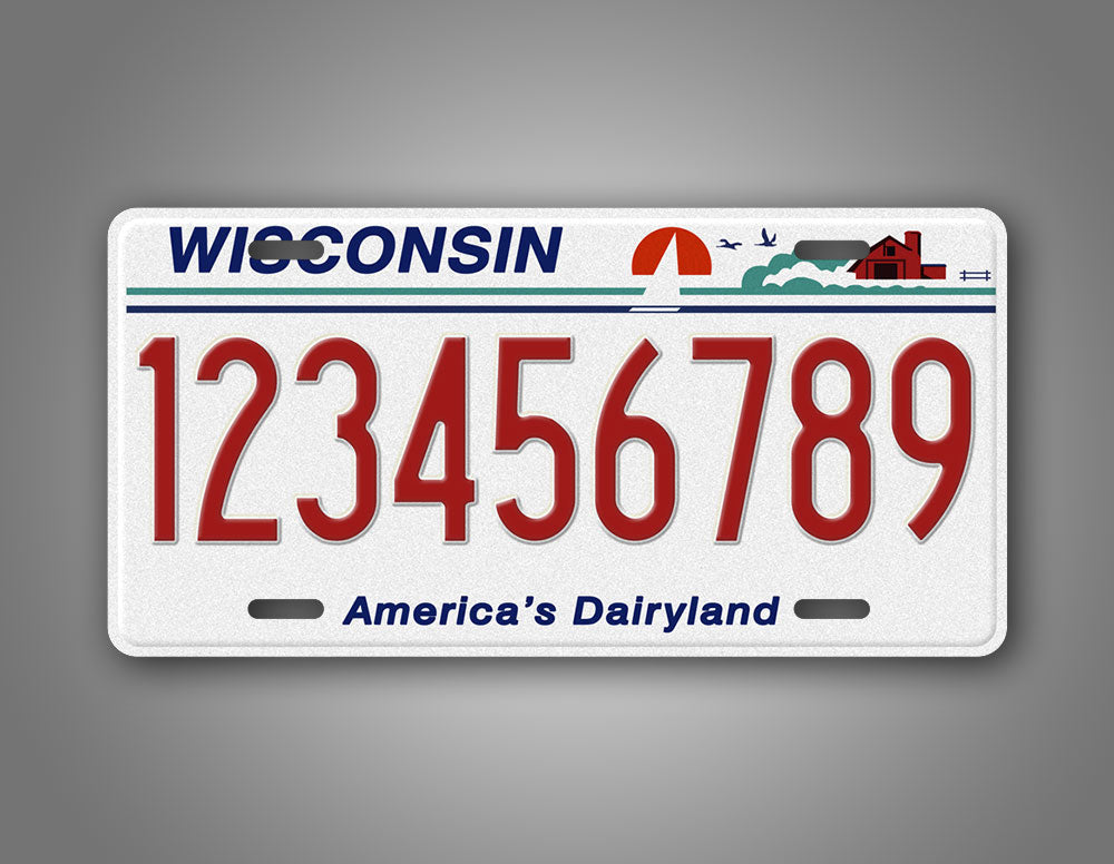 Personalized 1987-2000 Wisconsin State Custom License Plate