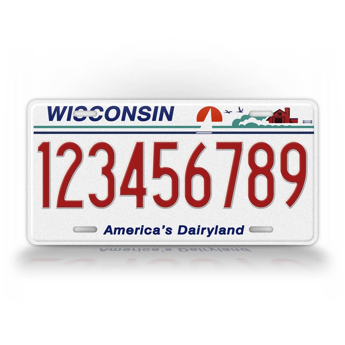 Personalized 1987-2000 Wisconsin State Custom License Plate