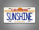 Custom Text California Sunshine Antique Personalized License Plate 