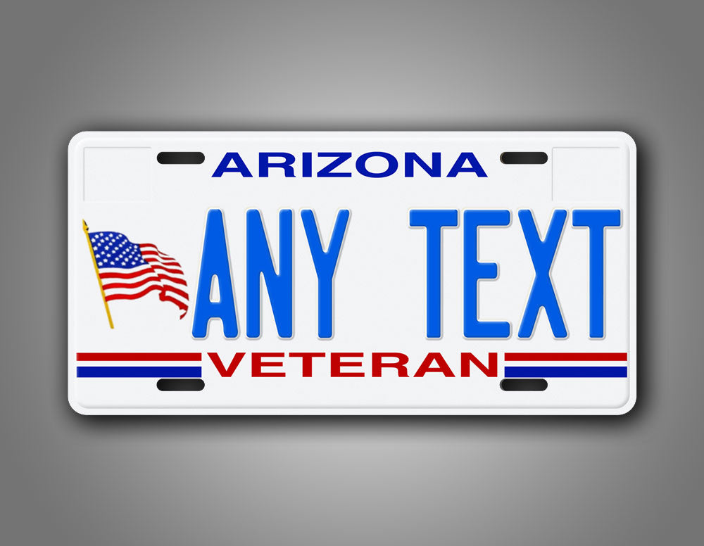 Personalized Arizona Veteran Custom State License Plate