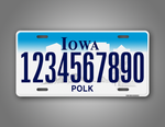 Custom Any Text Iowa Car Auto Tag 