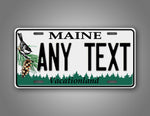 Custom Any Text State Of Maine License Plate 