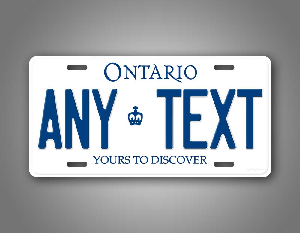 Custom Ontario Canada License Plate