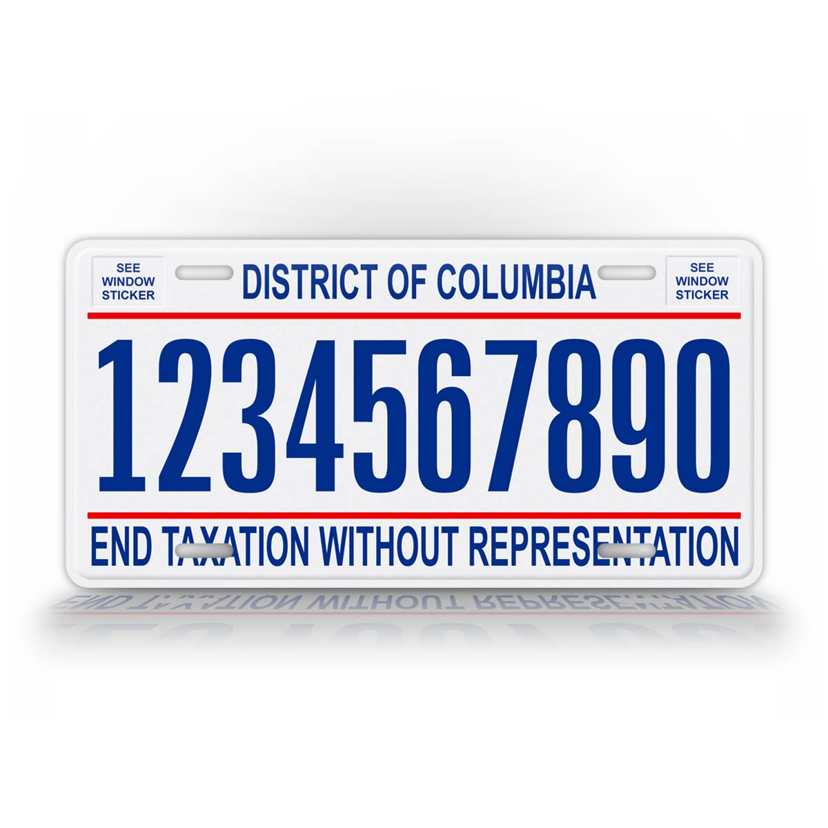 Personalized District Of Columbia Washington DC License Plate 