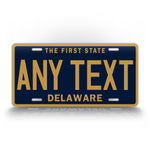 Personalized Any Text Delaware State License Plate 
