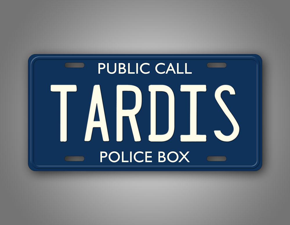 Docter Who Police Box Tardis License Plate 
