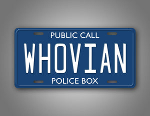 Doctor Who Whovian Police Box Auto Tag