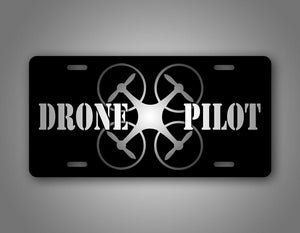 Drone pilot Quadcopter License Plate 