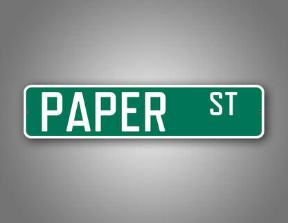 Fight Club Movie Prop Street Sign "Paper St" Road Sign