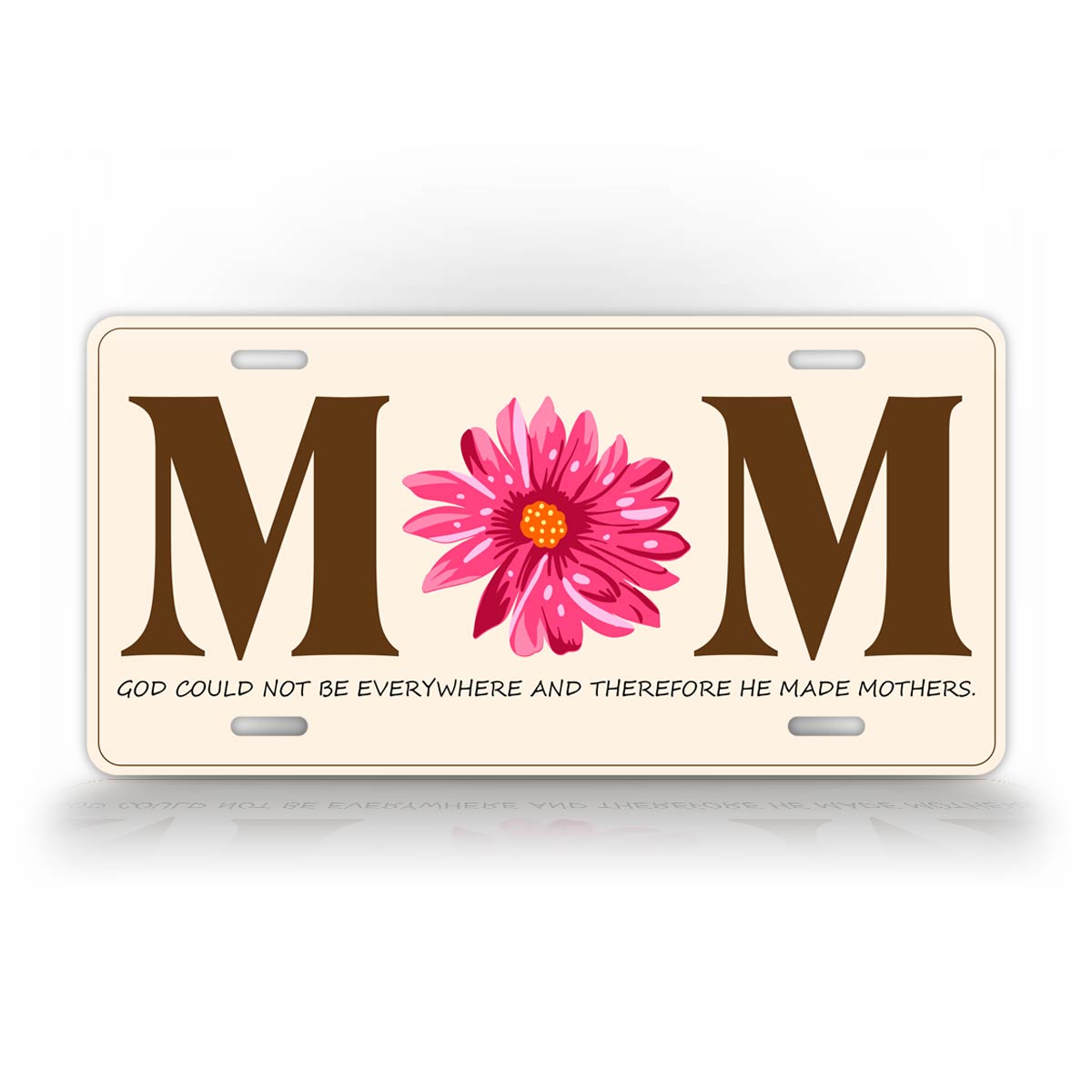 Flower Power Mom License Plate 