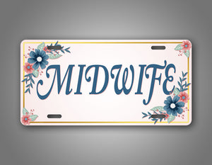 Midwife Beautiful Flowery Auto Tag