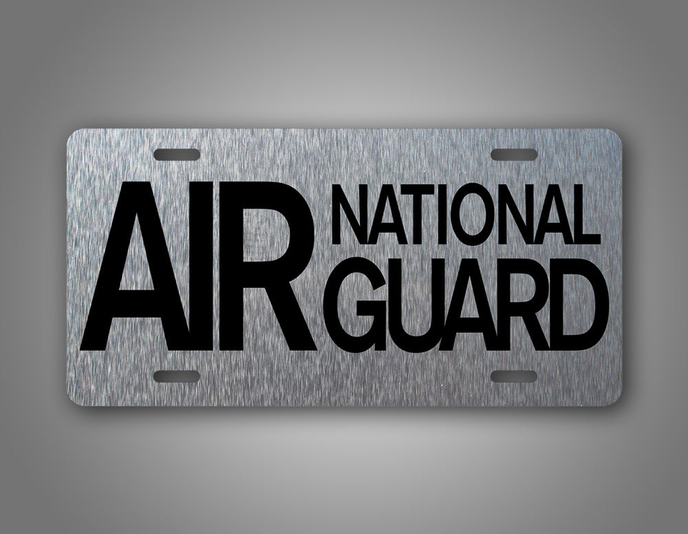 Air National Guard Silver License Plate