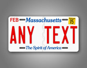 Any Text Custom Massachusetts Auto Tag