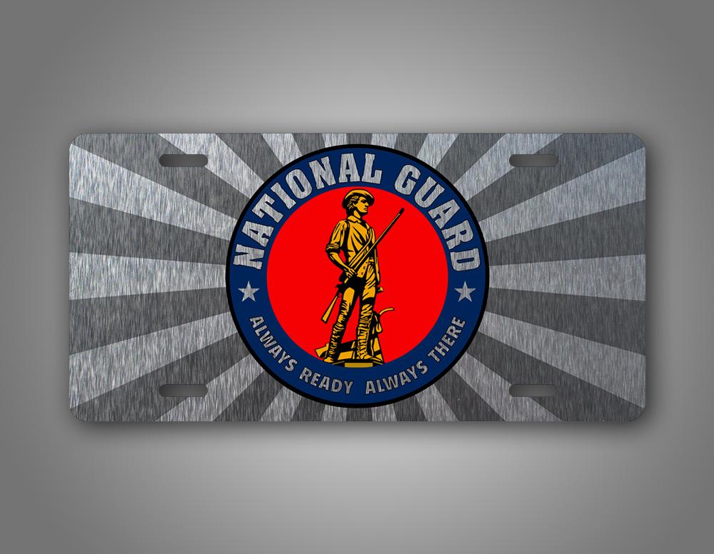 National Guard Silver Auto Tag 