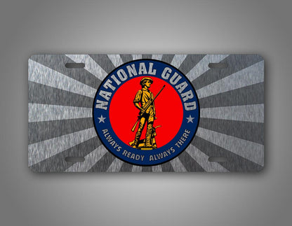 National Guard Silver Auto Tag 