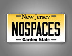 Any Text New Jersey NY License Plate 