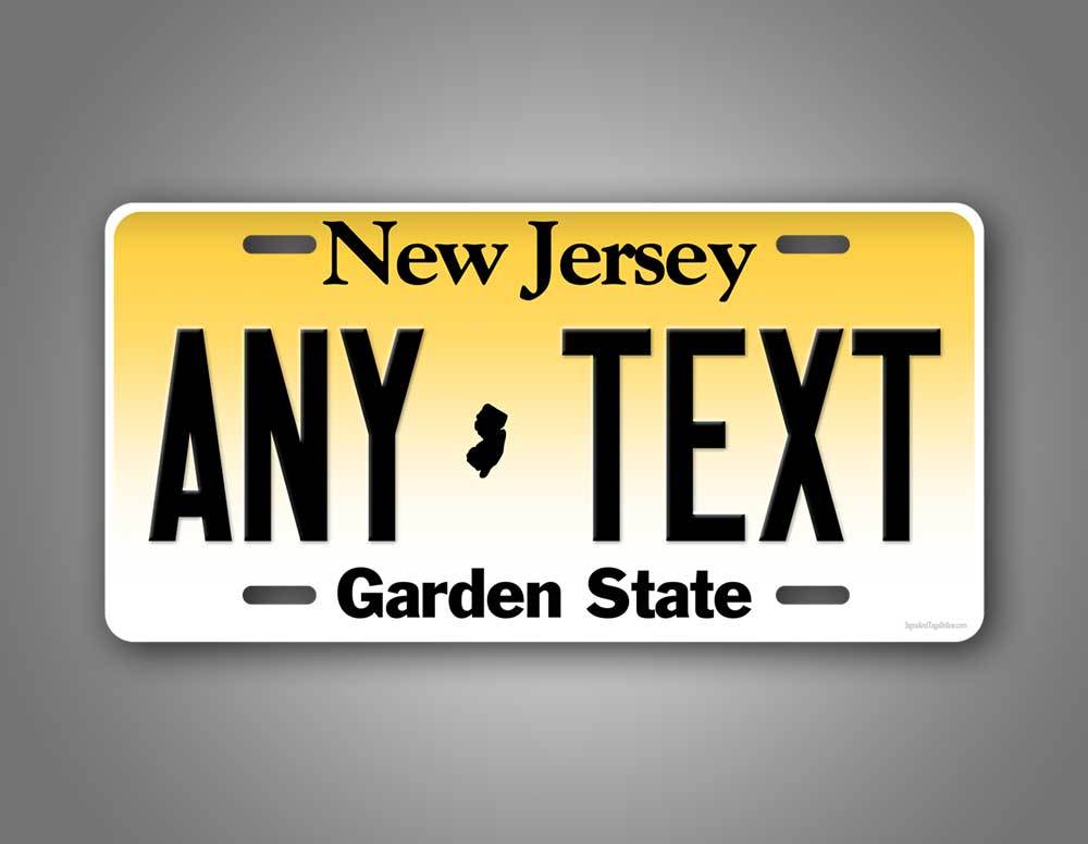 Custom Text New Jersey Auto Tag 