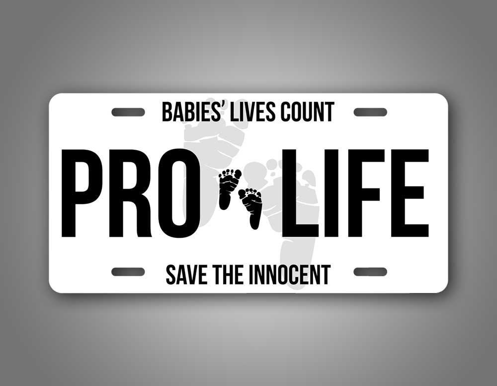 Pro Life Babies Lives Count Save The Innocent Auto Tag 