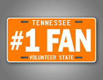 Orange Tennessee Collage Football #1 Fan Auto Tag 