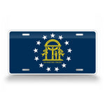 Georgia State Seal Blue License Plate