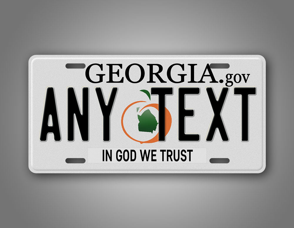 Personalized Text Georgia State License Plate 
