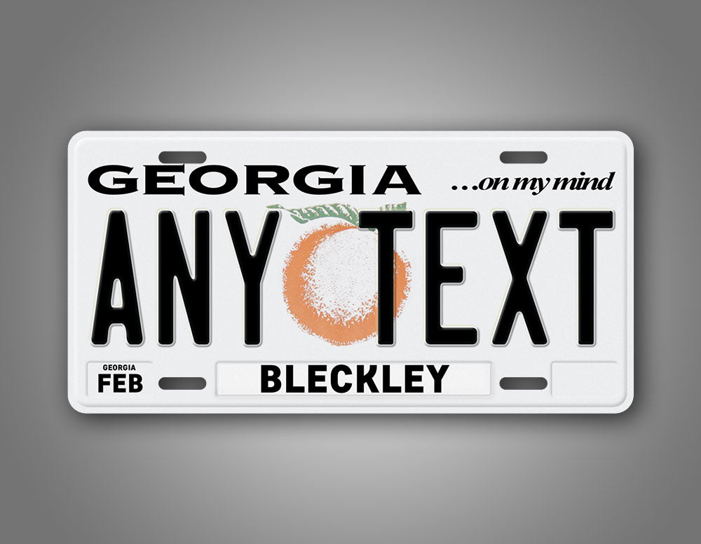 Custom Any Text Georgia Novelty Auto Tag