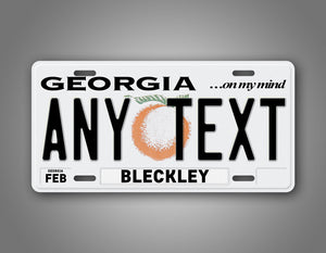 Custom Any Text Georgia Novelty Auto Tag