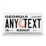 Custom Georgia State Novelty License Plate 