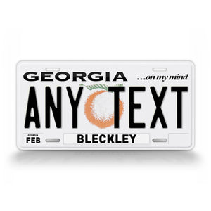 Custom Georgia State Novelty License Plate 