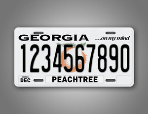 Personalized Text Georgia Novelty Auto Tag