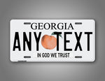 Custom Novelty Current Georgia State License Plate 
