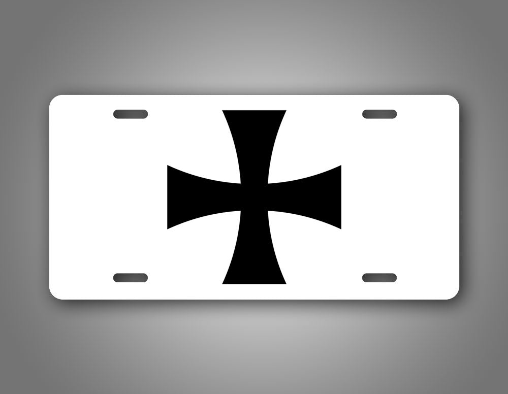 WWI German Cross Flag Auto Tag 