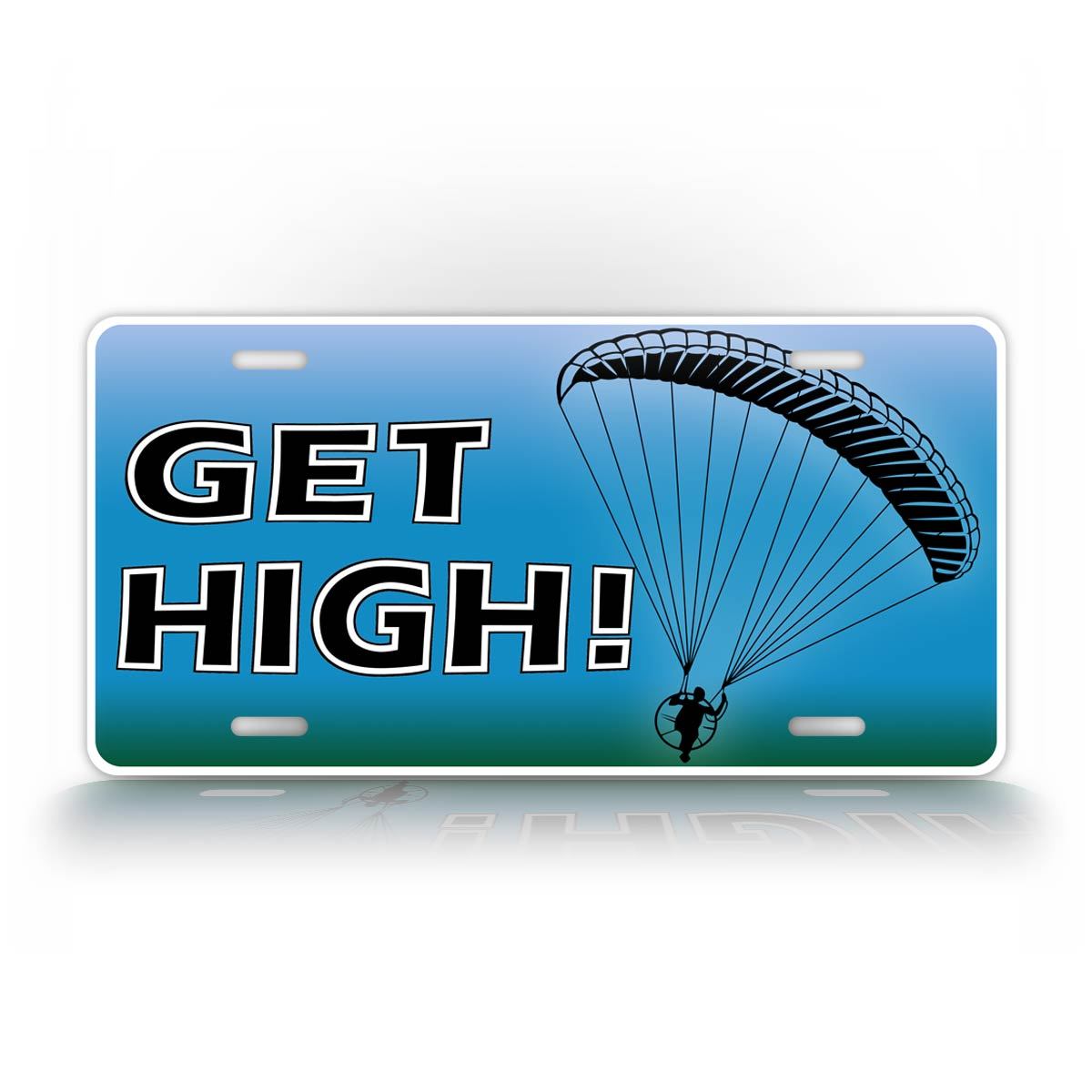 Get High Paragliding Funny Auto Tag 