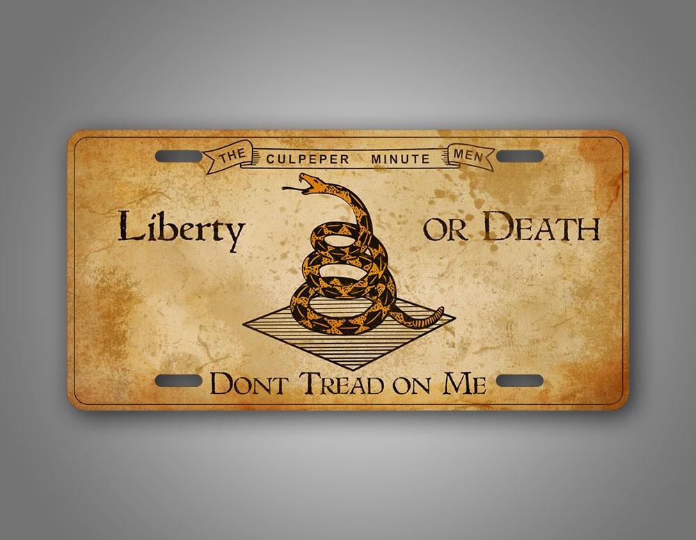 Give Me Liberty Or Give Me Death Vintage Auto Tag