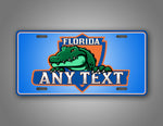 Green And Blue Floida Gators Custom Text Auto Tag