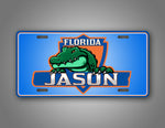  Custom Green And Blue Floida Gators Custom Text License Plate 