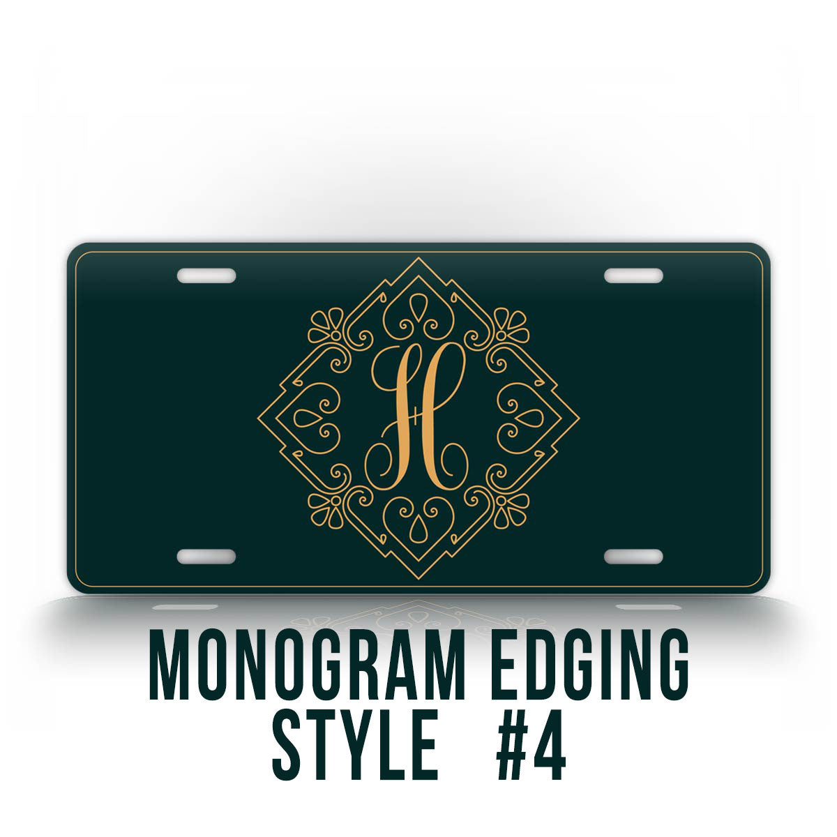 Single Letter Monogram License Plate